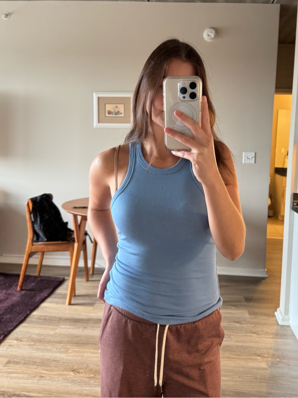 Aritzia Sunday Best Tank Top - Dusty Blue